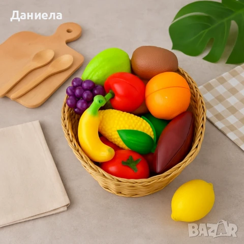Детски комплект от плодове и зеленчуци , снимка 4 - Играчки за стая - 50865705