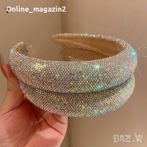 Стилнa диадема с бляскви камъни, снимка 1