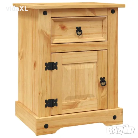 vidaXL Нощно шкафче, мексикански бор, стил Корона, 53x39x66 cм（SKU: 243730）
