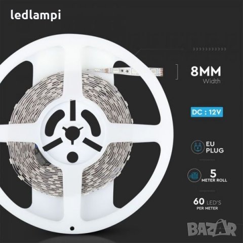 LED Лента Комплект RGB 5050 60/m Невлагагозащитена 5метра, снимка 2 - Лед осветление - 31257993