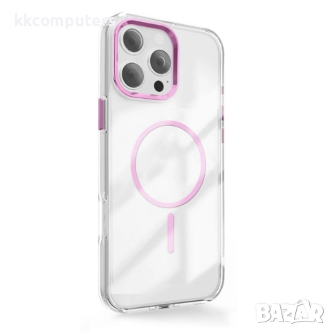 Силиконов кейс bSmart Clear Thin Magsafe и Протектор За iPhone 17 (6.3), Розов, снимка 2 - Калъфи, кейсове - 52034332