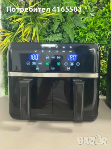 Двоен Air fryer T&G BEST COOKING 32847A0 - отделни LED дисплеи за всяка зона, снимка 4 - Уреди за готвене на пара - 52676581