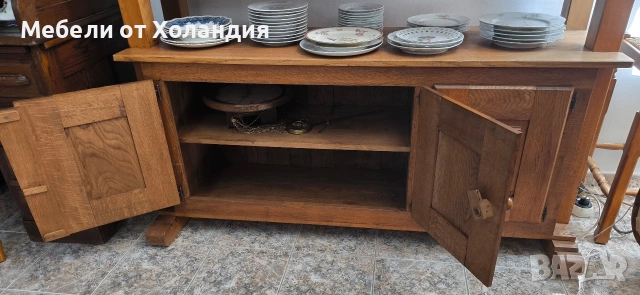 Масивен дъбов шкаф-етажерка, снимка 8 - Етажерки - 54226112