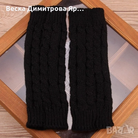 Дамски плетени вълнени ръкавици без пръсти, снимка 3 - Ръкавици - 52643706