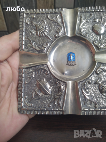 Сребърен Пепелник Ръчна Изработка-0,925, снимка 2 - Други - 44654774