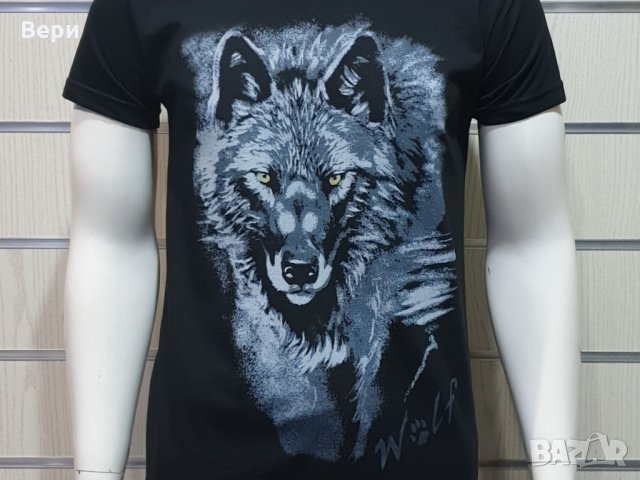 Нова мъжка тениска с дигитален печат Сив Вълк, Серия Вълци, снимка 8 - Тениски - 29104399