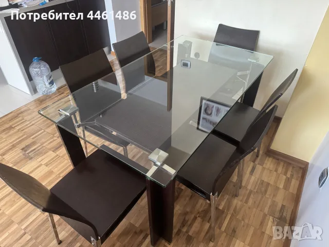 маса за хранене с шест стола