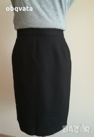 Нова Дамска черна, вълнена пола , снимка 2 - Поли - 30286799