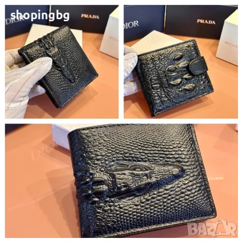 Мъжки кожен портфейл Алигатор Крокодил, снимка 1