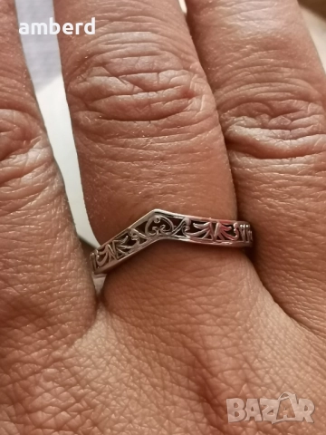Сребърен пръстен модел R119, снимка 4 - Пръстени - 51985950