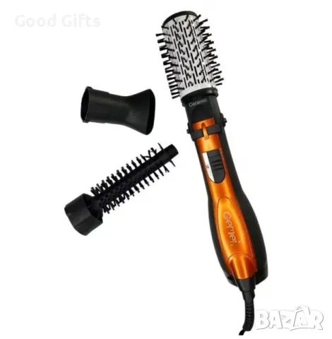 3в1 Многофункционална маша Gemei GM-4828, КЕРАМИЧНА ЧЕТКА С ЙОНИЗАЦИЯ, снимка 2 - Маши за коса - 50206124