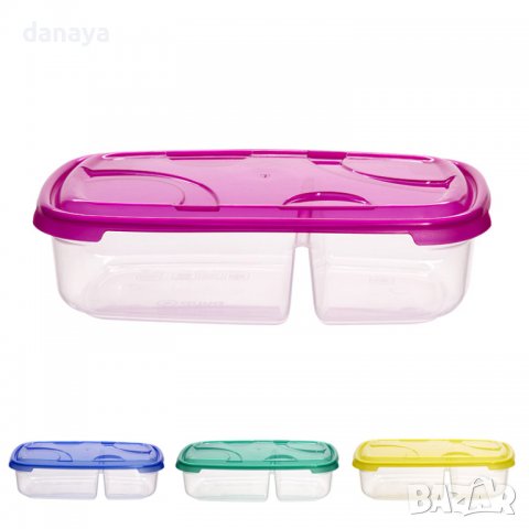 3146 Голяма кутия за храна с две отделения, 900 ml + 500 ml