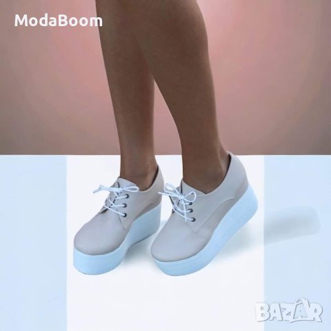 Кожени обувки на платформа , снимка 3 - Дамски ежедневни обувки - 42833051