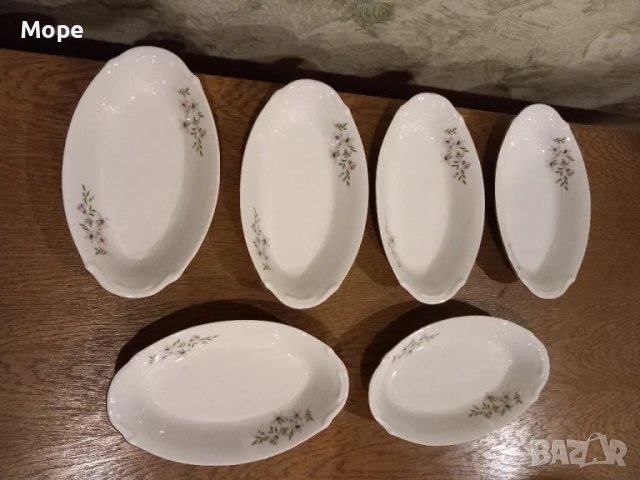 Елипсовидни порцеланови чинийки 