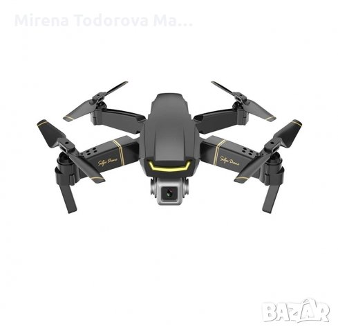 Сгъваем дрон DroneX Pro,WIFI FPV, 3D flip, 720P широкоъгълна камера, G сензор, Черен + case