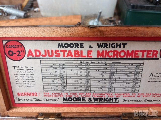 Регулируем  Англииски  Микрометър  MOORE & WRIGHT, снимка 3 - Други инструменти - 42440009