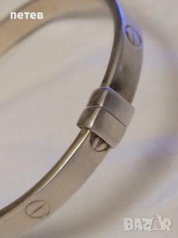 сребърна гривна Cartier.Cartier. сребърна гривна., снимка 6 - Антикварни и старинни предмети - 56075365