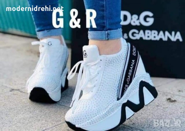 Обувки на платформа Dolce&Gabbana, бели
