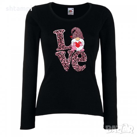 Дамска тениска Love Gnome Valentine's 11, снимка 2 - Тениски - 35552050