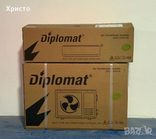 НОВО!!! Инверторен климатик DIPLOMAT DAC-120CAN, 12000 BTU, Бял, A++  , снимка 5 - Климатици - 52576035