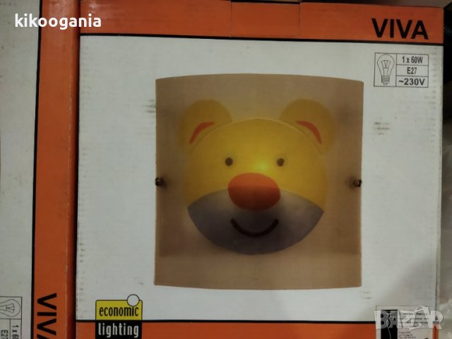 Детска лампа за стена, с мече Е27 (нова), снимка 3 - Детски нощни лампи - 42854493