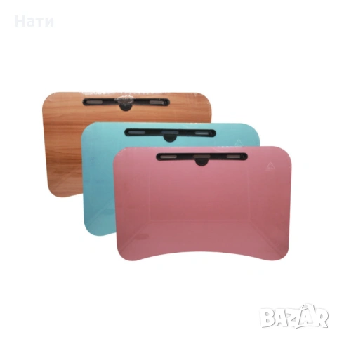 Мултифункционална сгъваема маса за лаптоп или хранене, с поставка за таблет и телефон, снимка 8 - Маси - 54023708