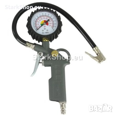 Пневматичен пистолет за помпане на гуми с манометър Mar-Pol