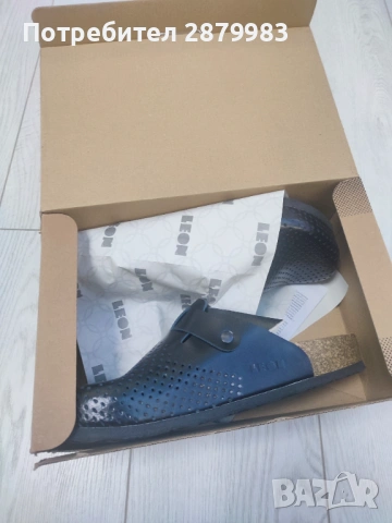 Мъжки чехли №43 чисто нови черни естествена кожа, анатомични, черни, снимка 5 - Маратонки - 53120355