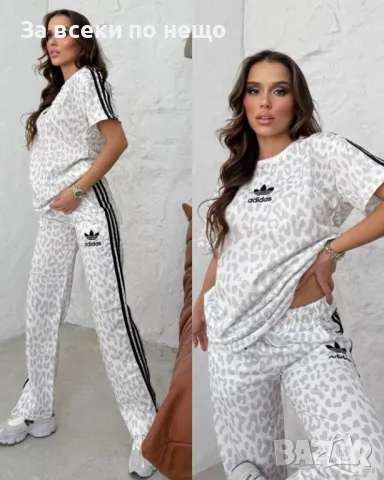 Adidas Дамски Спортен Комплект Тениска И Долнище🔝Дасмки Спортен Екип Адидас - 3 Цвята Код A525, снимка 4 - Спортни екипи - 50140491