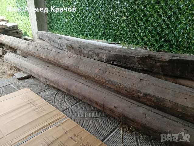 Стари дялани греди , снимка 3 - Строителни материали - 55854172