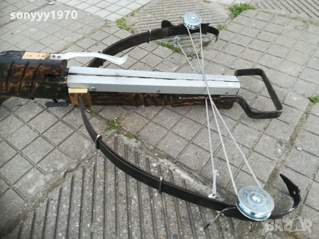 арбалет дърво/метал-84х52см-антик 0903211756, снимка 14 - Антикварни и старинни предмети - 32098168
