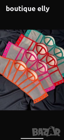 дамско бюстие в зелено, оранжево и червено, снимка 2 - Корсети, бюстиета, топове - 51756050