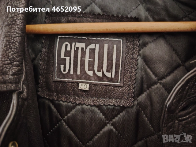 Mъжко кожено яке от естествена кожа Sitelli, снимка 4 - Якета - 53882730