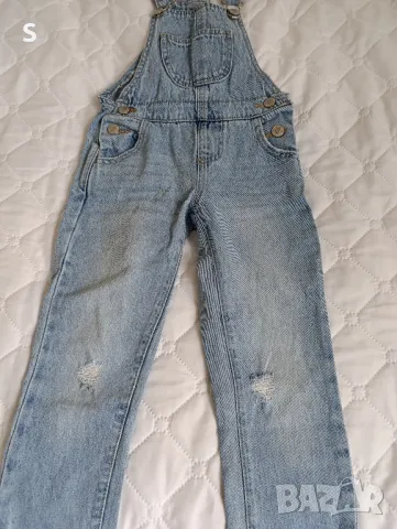 Детски дънков гащеризон - 110, снимка 2 - Детски панталони и дънки - 49466540