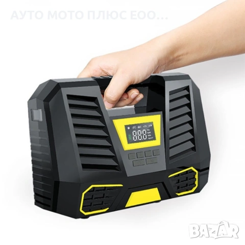 Дигитален компресор за гуми с фенер - 12V/ 100W/ 150 PSL, снимка 6 - Аксесоари и консумативи - 53296362