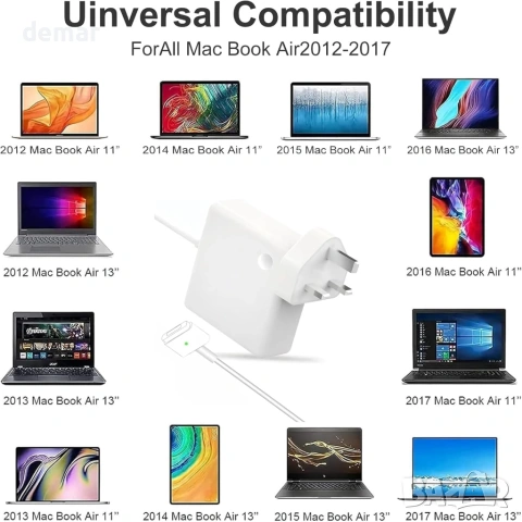 Зарядно устройство за Mac Book Air 11 и 13 инча (2012-2017) 45W T-Tip, снимка 6 - Друга електроника - 53934467