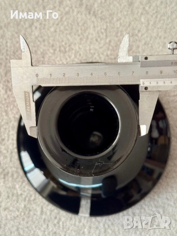 Черна стъклена ваза за наргиле ~45 мм гърловина – аксесоар за shisha / hookah, снимка 5 - Наргилета - 52440345