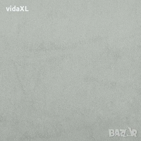 vidaXL Кушетка, светлосива, 90x200 см, кадифе, снимка 7 - Спални и легла - 56147271