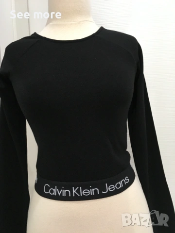 Calvin Klein дамски топ Лого, снимка 2 - Блузи с дълъг ръкав и пуловери - 54241780