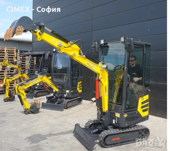 ПРОМО 26%!!! Верижен мини багер Cimex CHE12RS с кабина, снимка 1