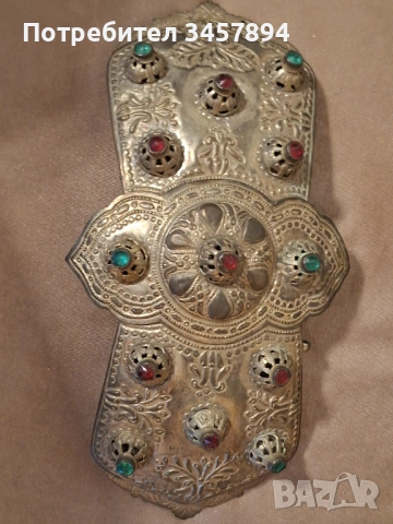 Големи Възрожденски пафти с камъни, снимка 3 - Антикварни и старинни предмети - 54146828