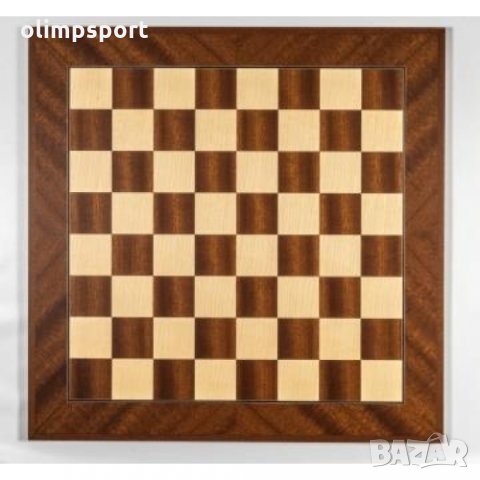 ШАХ ДЪСКА RPF МАХАГОН DELUXE, ПОЛЕ 50 ММ БЕЗ НОТАЦИЯ Тегло 2,7 kg  Дебелина 13 mm  Размер поле 50 mm, снимка 2 - Шах и табла - 31478387