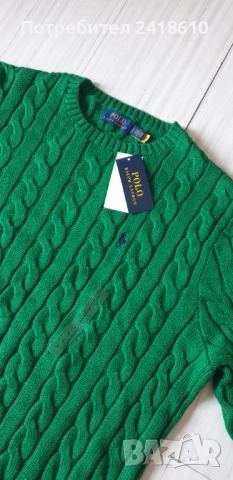POLO Ralph Lauren Cable Cotton / Knit Mens Size L НОВО! ОРИГИНАЛ! Мъжки Пуловер!