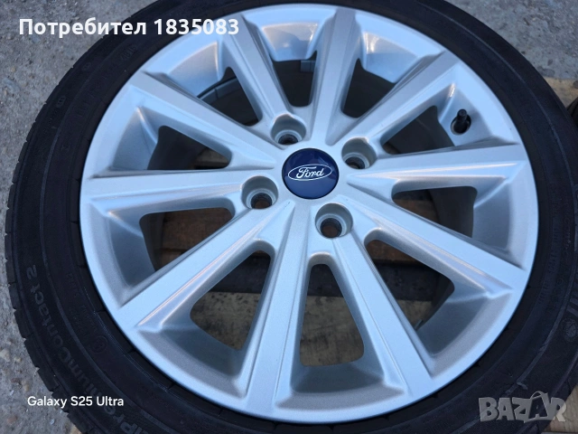 Лети джанти 16ки 4х108 Ford + летни гуми 195/50/16 Continental, снимка 4 - Гуми и джанти - 54129006