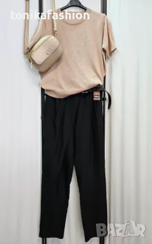  Блуза с къс ръкав и ламе , снимка 4 - Блузи с дълъг ръкав и пуловери - 48944095