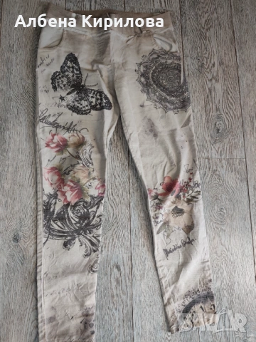 Ластични цветни дънки слим 42 н., снимка 3 - Дънки - 54157376