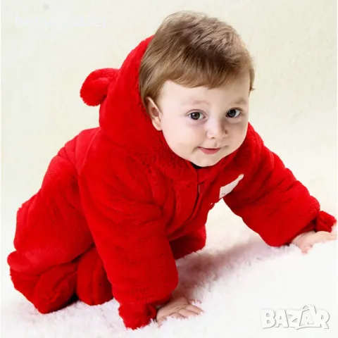 Бебешки пухкав космонавт с мече в червено 9-12м / 80см, LEERIJA/VINE BABY, снимка 4 - Бебешки гащеризони - 48406137