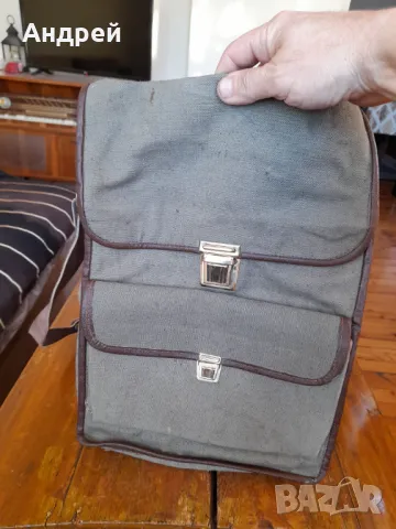 Стара брезентова чанта #19, снимка 4 - Антикварни и старинни предмети - 48896702