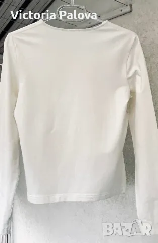 LUXURY блуза със стрази ESKADA  трикотажен памук, снимка 7 - Блузи с дълъг ръкав и пуловери - 48317664