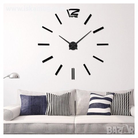 3d стенен часовник - ГОЛЕМИ, различни модели / Часовник за стена лепящ цифри, снимка 5 - Други - 37632374